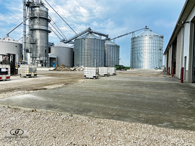 Completed concrete - Gingerich Farms