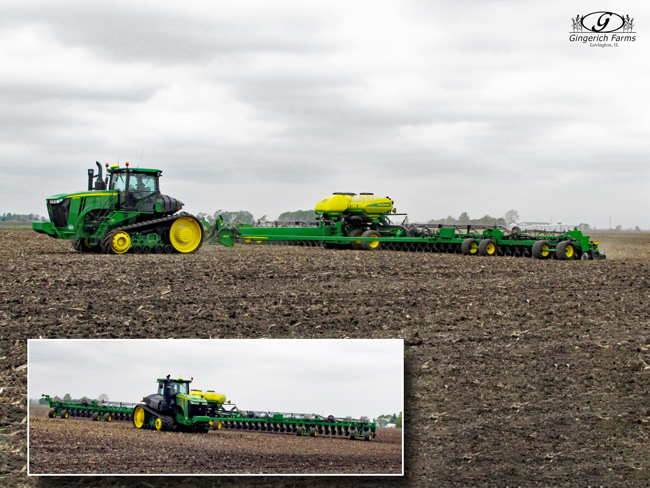 Bean planter at Gingerich Farms