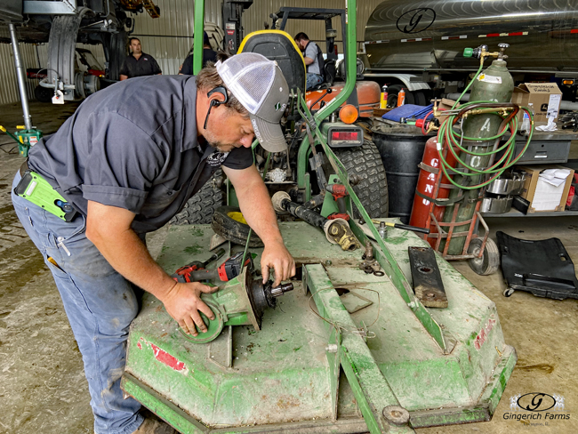 Mower repairs - Gingerich Farms