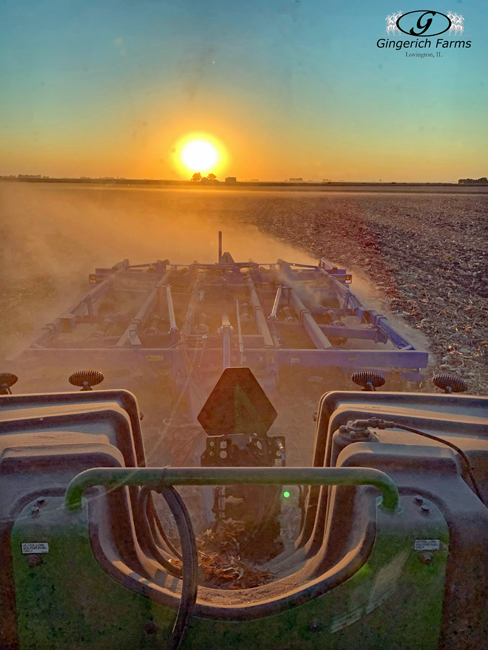 Sunset chiseling - Gingerich Farms