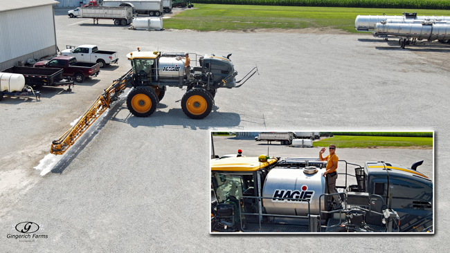 Cleaning out sprayer - Gingerich Farms