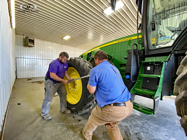 Tightening lug nuts - Gingerich Farms