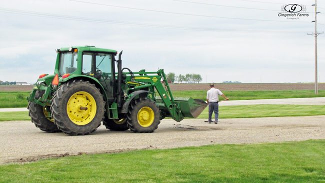 Patching holes at Gingerich Farms