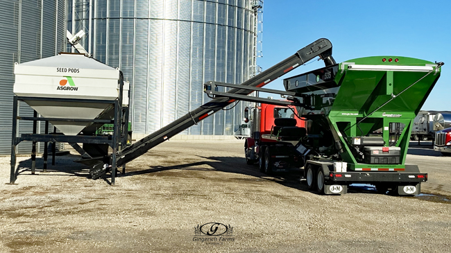 Tender loading at Gingerich Farms