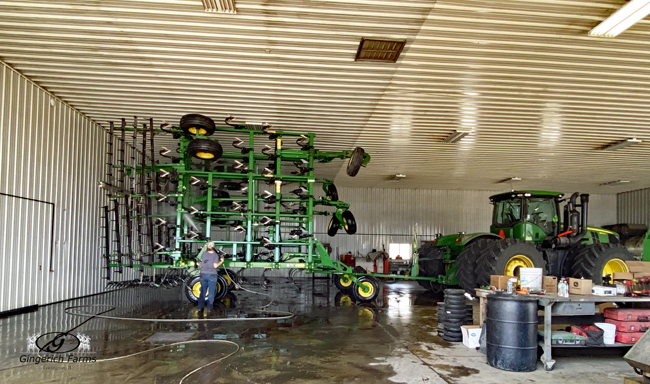 Cleaning Cultivator at Gingerich Farms