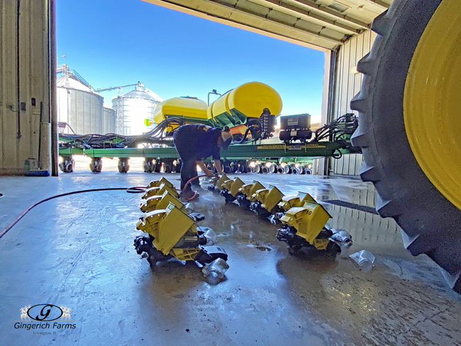 Planter cleaning at Gingerich Farms