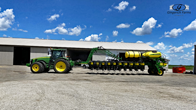 Clean planter at Gingerich Farms