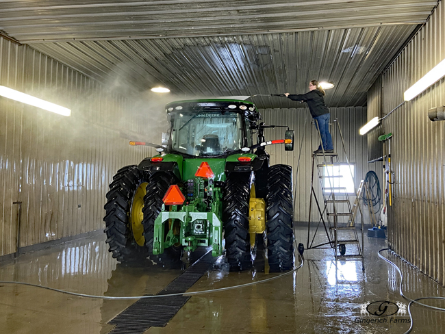 Washing Tractor - Gingerich Farms