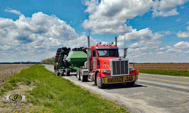 Oversized load - Gingerich Farms