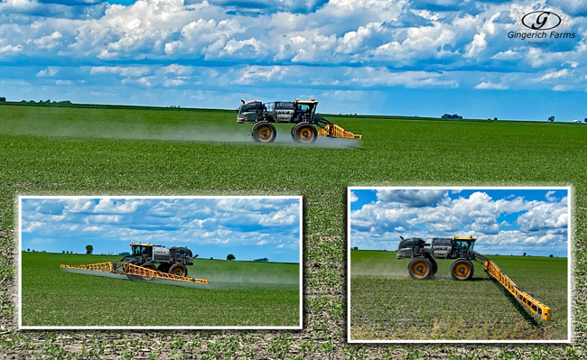 Spraying at Gingerich Farms