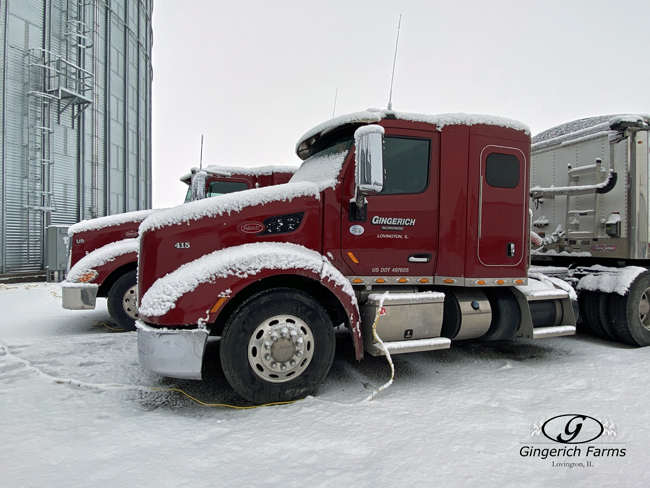 Snowy truck - Gingerich Farms