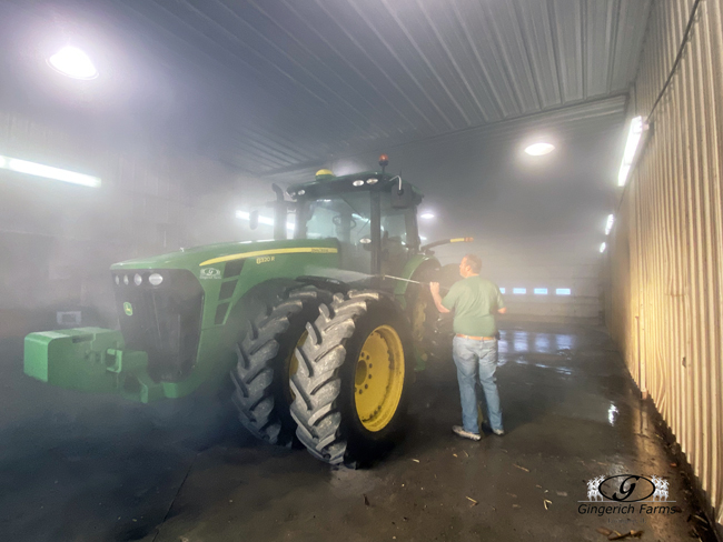 Washing tractor - Gingerich Farms