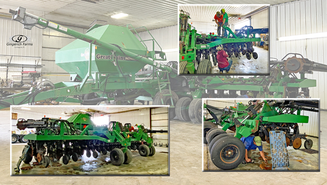 Air seeder at Gingerich Farms