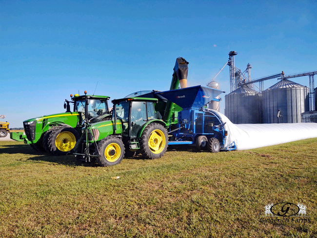 Bagging corn - Gingerich Farms